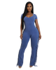 Mineral Washed Fringed Jumpsuit