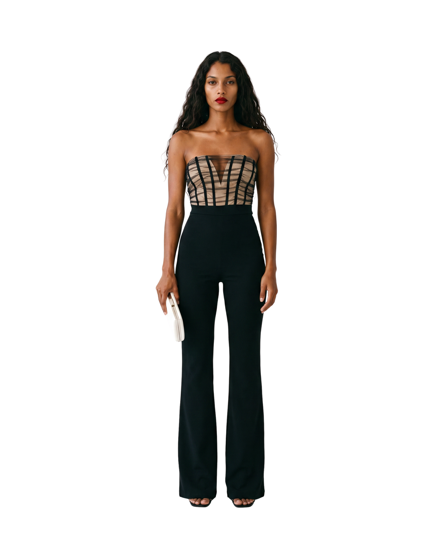 Mesh Two Tone Jumpsuit