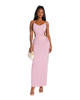 Rose Petal Side Cut Out Maxi Dress
