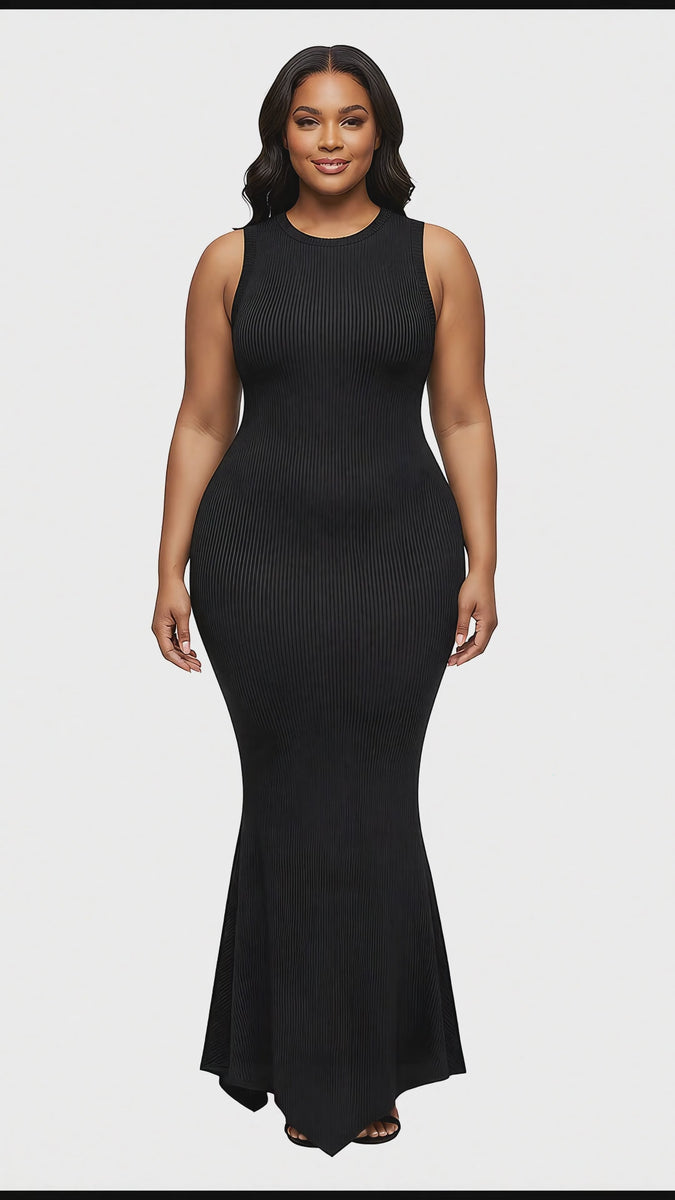 Sleeveless Mermaid Bottom Maxi Dress