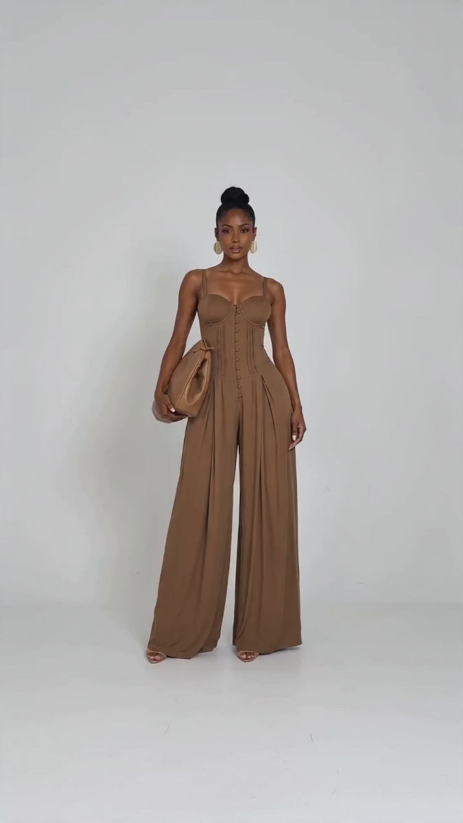 Sienna Corset Wide-Leg Jumpsuit