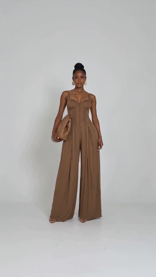 Sienna Corset Wide-Leg Jumpsuit