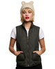 Quilted Puff Two Pockets Zip-Up Turtleneck Vest