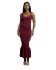 Sleeveless ribbed mermaid bubble hem dress