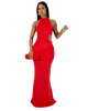 Cutout Halter Maxi Dress