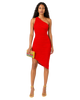 One Shoulder Ruched Dress