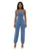 Washed Blue Stretch Jogger Jumpsuit