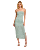 Strapless Open Back Tube Maxi Dress