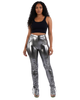Metallic Ruched Leggings