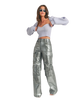 Metallic Cargo Pants