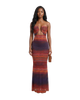Abstract Sleeveless Maxi Dress