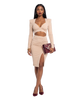 Shoulder Pads Cutout Dress
