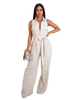 Sleeveless Button Down Belted Jumpsuit