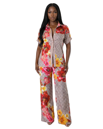 Floral Two Piece Lounge Set