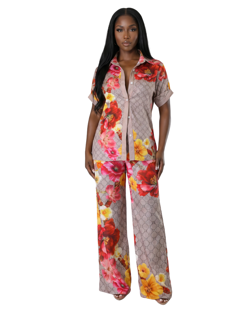 Floral Two Piece Lounge Set