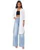 Versatile Mid-Sleeve Long Cardigan Shirt