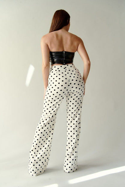 HIGH WAISTED POLKA DOT PANTS