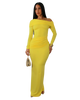 Off Shoulder Fitted Maxi