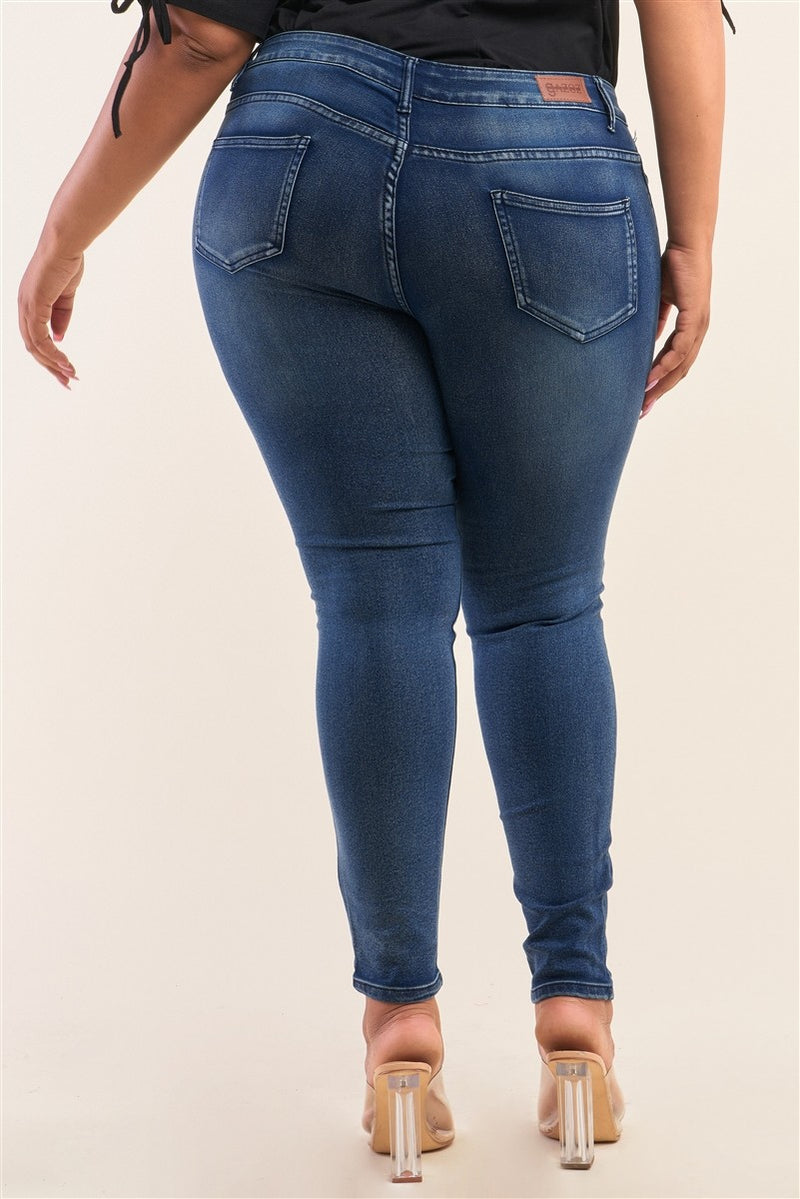 Low Rise - Dark Blue Denim Pants