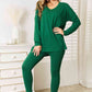 Zenana Lazy Days Full Size Long Sleeve Top and Leggings Set