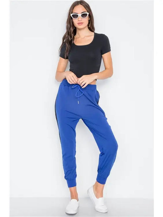 Blue Mid-Rise Joggers