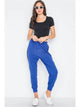 Blue Mid-Rise Joggers
