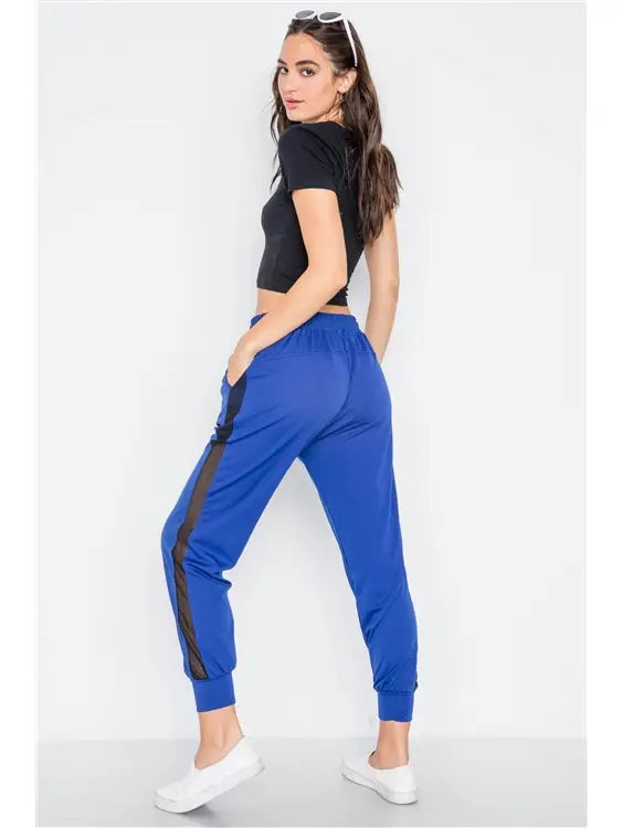 Blue Mid-Rise Joggers