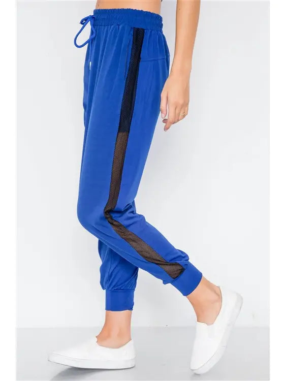 Blue Mid-Rise Joggers