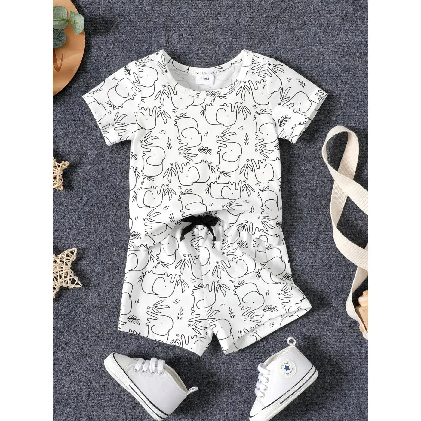 Elephant Tee & Shorts Set