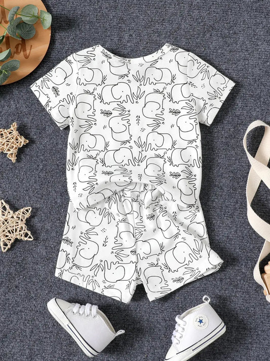 Elephant Tee & Shorts Set