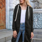 Double Take Full Size Zip-Up Longline Hoodie with Pockets