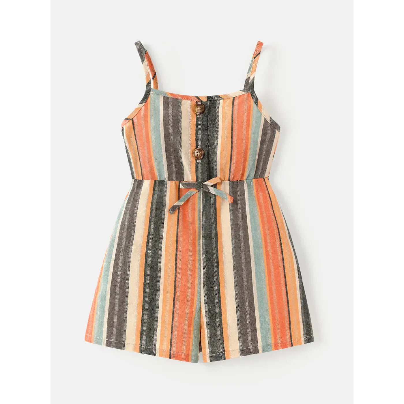 Stripe Button Design Slip Rompers